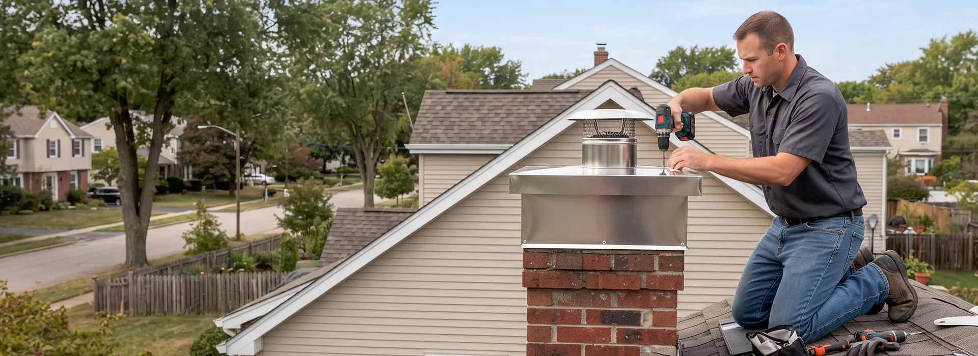 Chimney Chase Cover Installation New Braunfels, TX