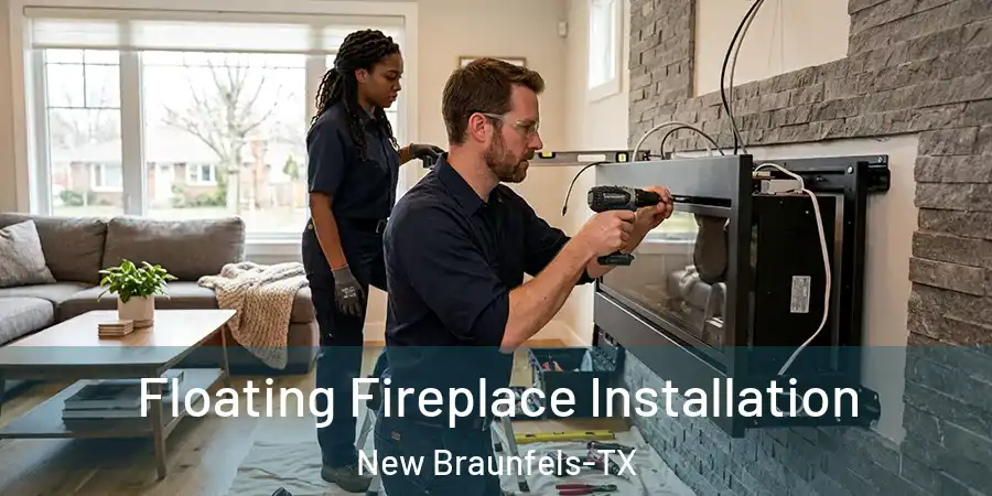  Floating Fireplace Installation New Braunfels-TX