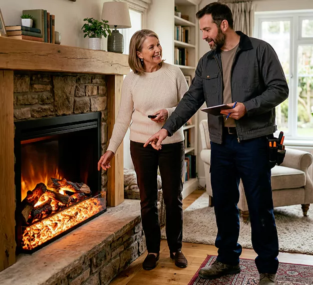 Why New Braunfels Homeowners Choose Our Electric Fireplace Embers Team?