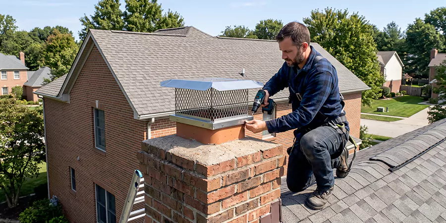 Masonry Chimney Spark Arrestor Installation New Braunfels