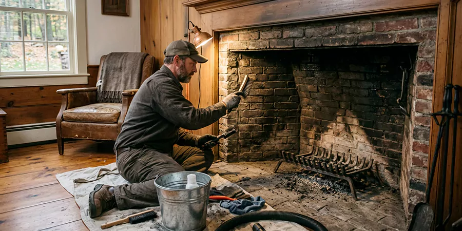 Inglenook and Coal Burning Fireplace Restoration New Braunfels