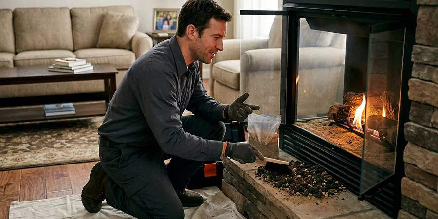 Sand and Embers for Gas Fireplace New Braunfels